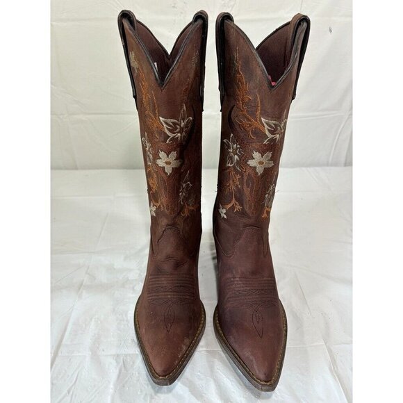 Brown Embroidered Western Boots - Picture 2 of 12